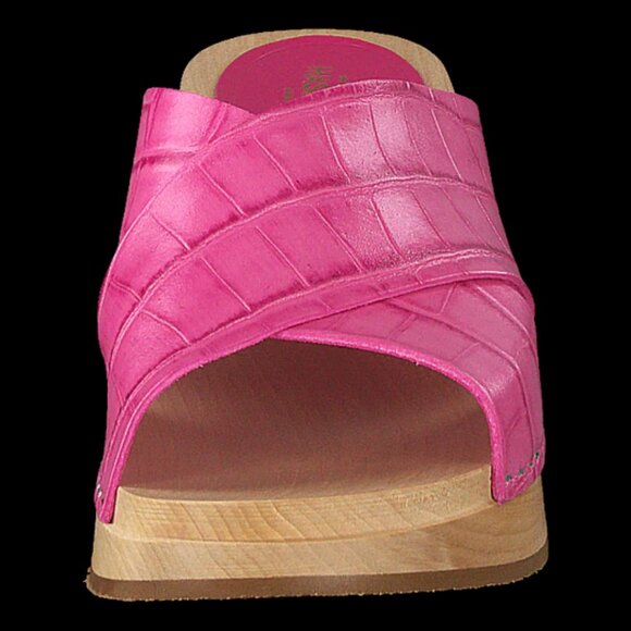 NEW SWEDISH HASBEENS Leather Annette High Sandals hot pink for women 252 - Picture 12 of 16